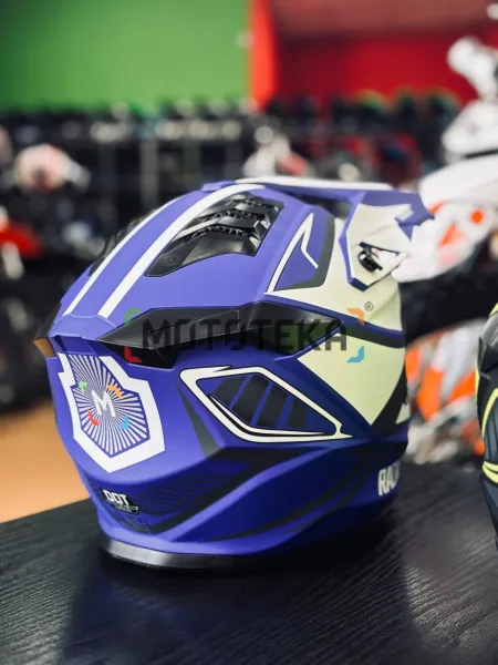 Шлем мото кроссовый Мототека ( MOTOTEKA ) TQ 602 PURPLE/WHITE XL | Мототека