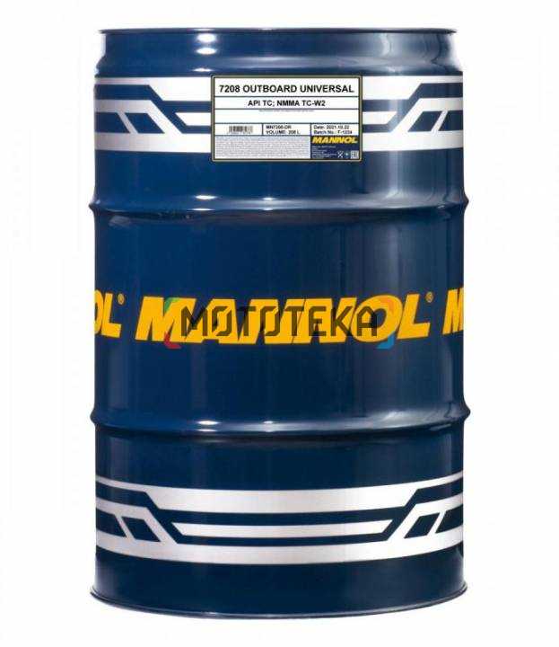 Масло моторное минеральное 7208 Mannol (Маннол) OUTBOARD UNIVERSAL 208 л. 2Т
