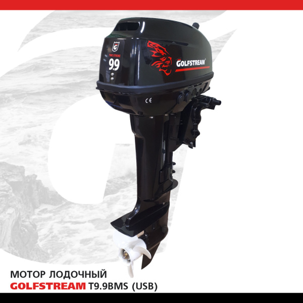 Лодочный мотор GOLFSTREAM (Гольфстрим) T9.9BMS USB | Мототека