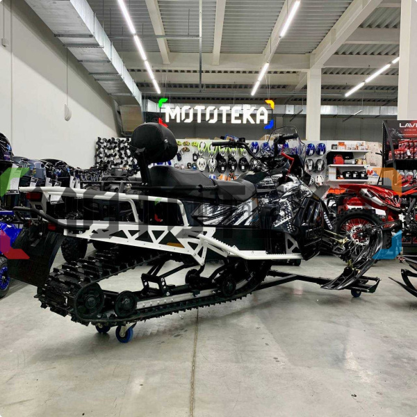 Снегоход IRBIS (Ирбис) SF 200 SL Super Long чёрный/белый с ПСМ | Мототека Снегоход IRBIS (Ирбис) SF 200 SL Super Long чёрный/белый с ПСМ | Мототека